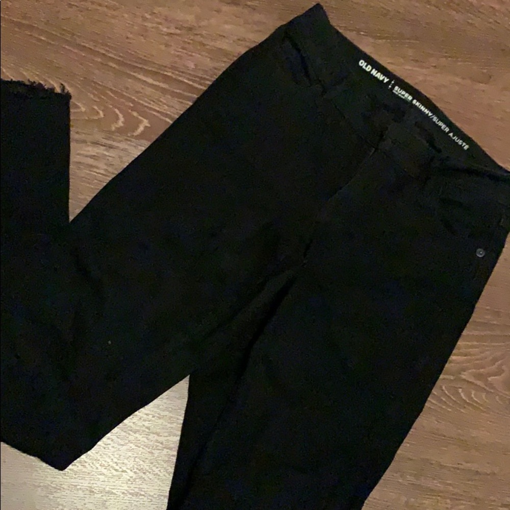 Mid rise black jeans